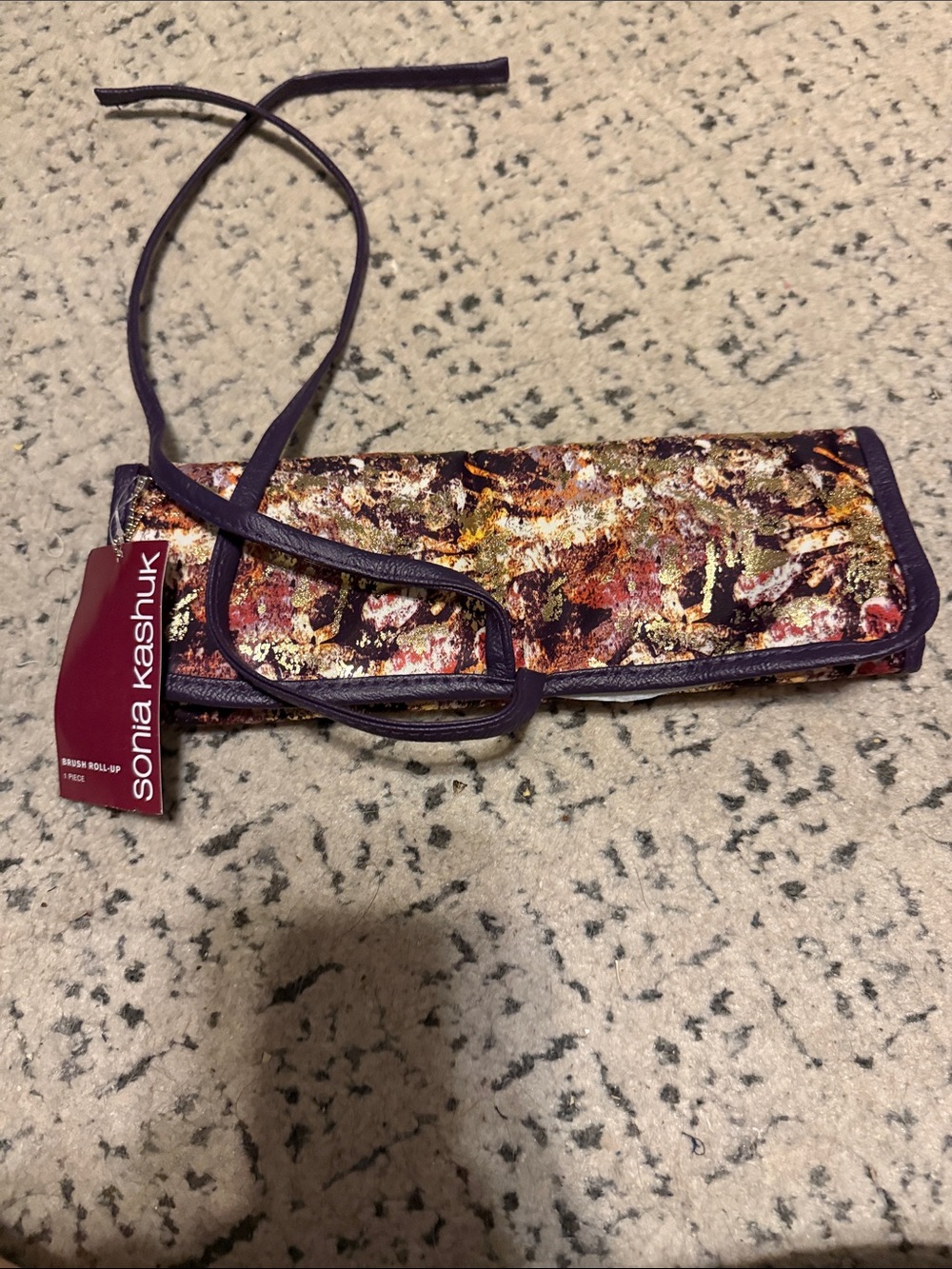 Sonia Kashuk Velvet Multicolor Brush Roll with Purple Trim